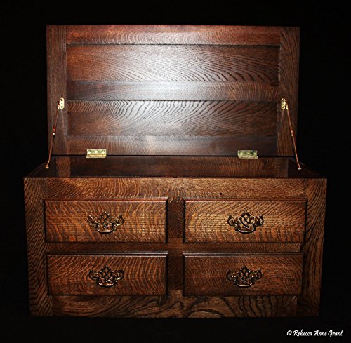 Dark Oak Hope Chest with Cedar Lining Gift for Her