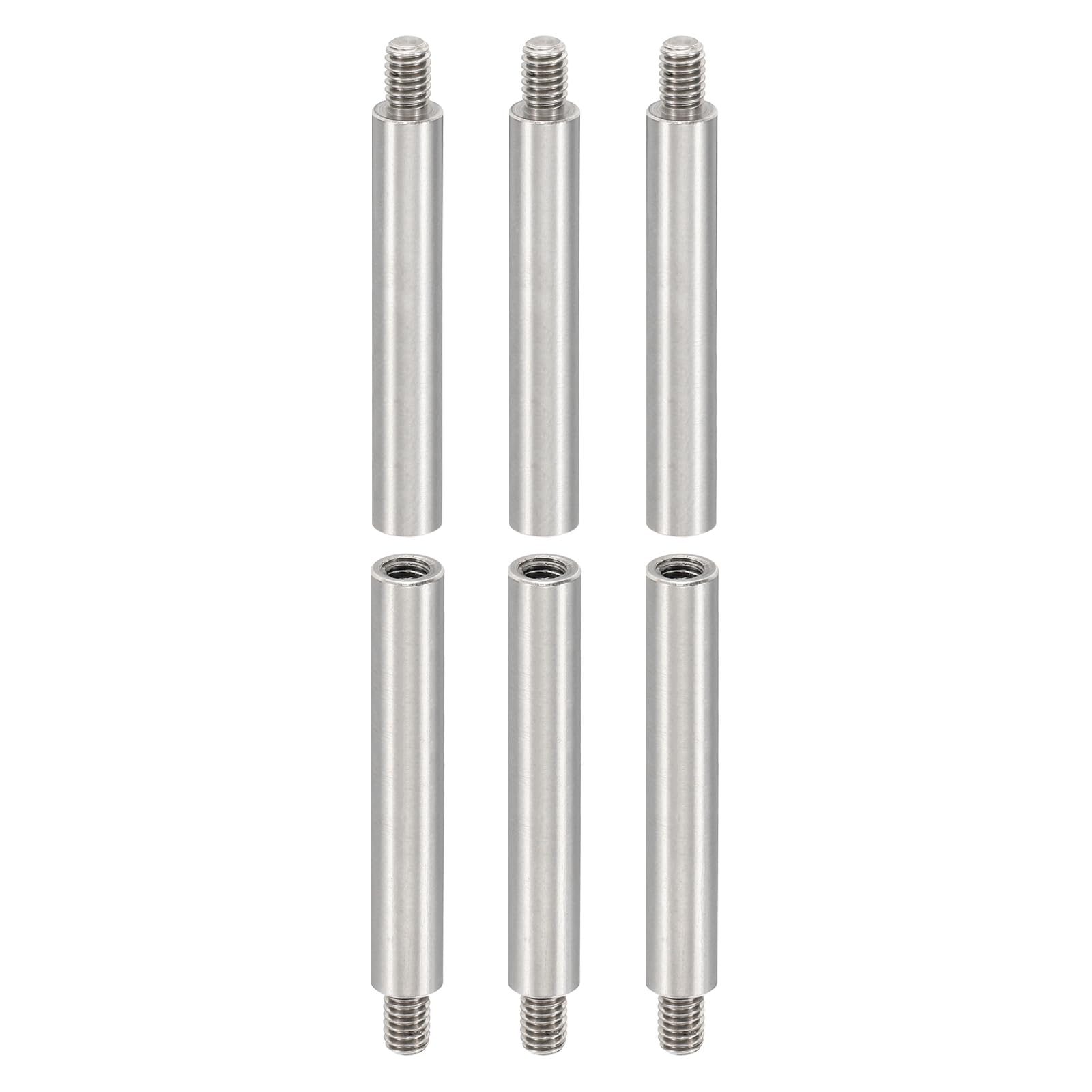 PATIKIL 6pcs M4 Standoffs, M4 40+6mm Spacer Standoffs Steel Threaded Standoffs Screws Kit 4mm ID 6mm OD Metric Male Female Thread Adapters for Circuit Board PCB RC Drones Motherboard