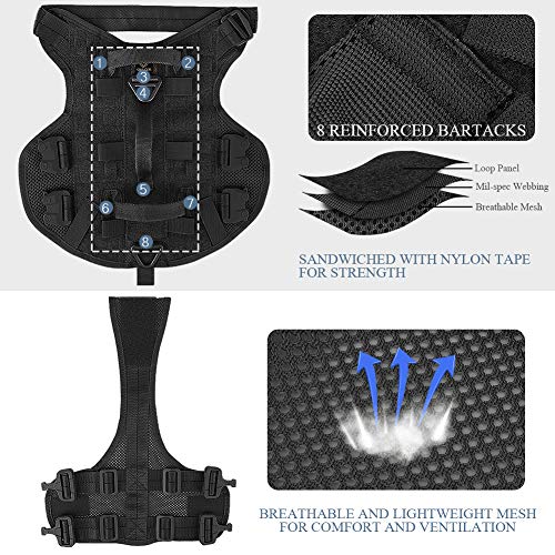 PETAC GEAR Tactical Dog Harness No Pull for Large K9 Working Dogs