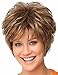 FENCCA Brown Wigs for White Women Short Bob Hair Wigs Natural Looking Heat Resistant Synthetic Fashion Wig with Wig Cap (Brown with Golden) FC020