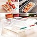 M-Aimee 4Pack Plastic Fruits Refrigerator Storage Tray Organizer with Handle Random Color