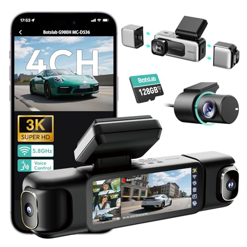 BOTSLAB 3K 4 Channel Dash Cam