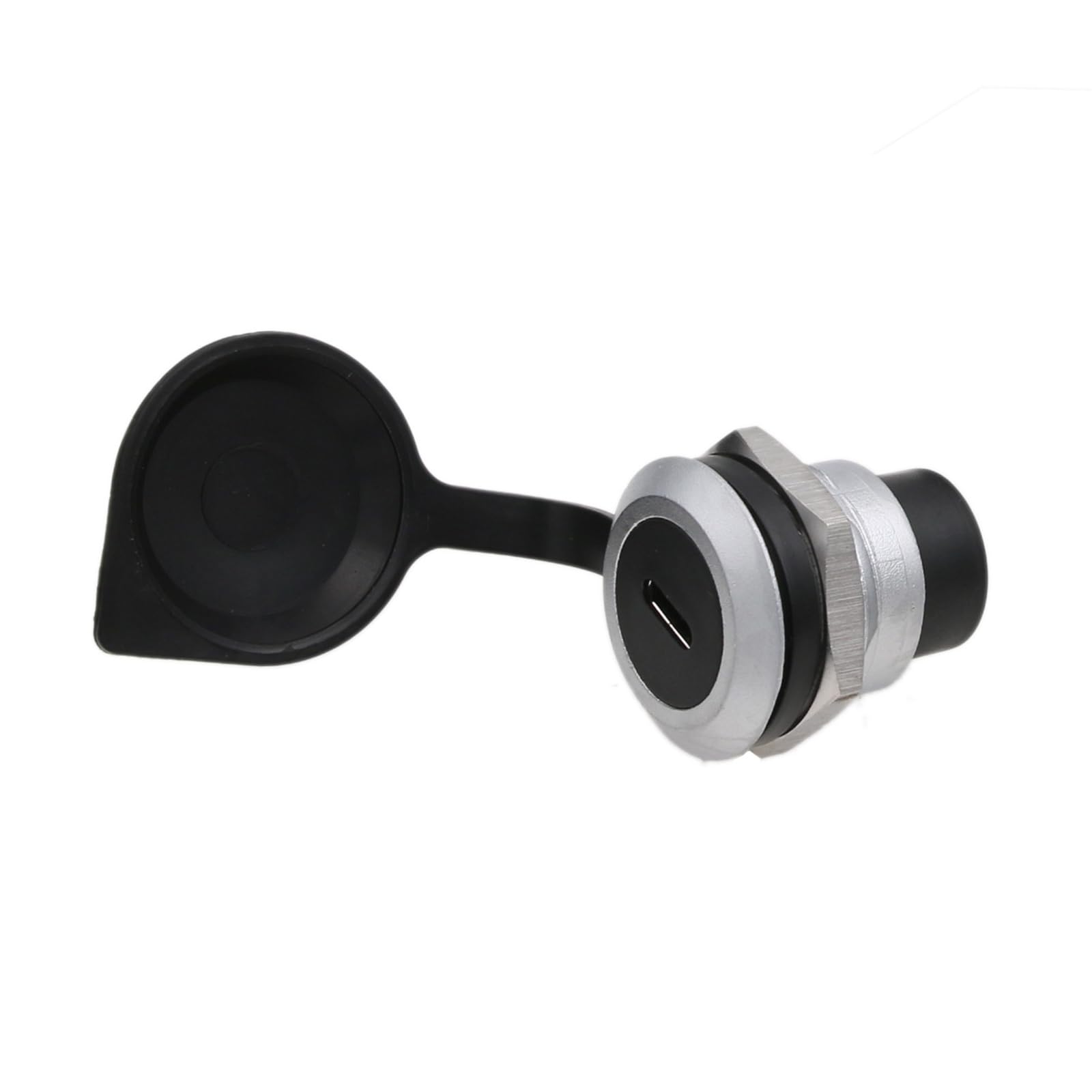 HangTon 2pack USB C Type-C Panel Socket Coupler Waterproof Circular Bulkhead Pass-Through Connector, Inline Cable Chassis Female to Female