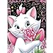 Pink Flower Cat Diamond Painting Kits 14x20 Inch Round Full Drill Cute Cat Crystal Diamond Dot Kits Perfect for Relaxation and Home Decor (Marie Cat)