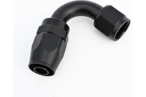 AC PERFORMANCE 120 Degree -10 AN Swivel Hose End Fitting Aluminum Black