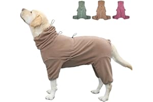 KOOGAL Pet Pajamas for Large Dogs,Extra Large Stretch, Suitable for Adult Dogs, Medium-Sized Dogs, Large Dogs Jumpsuit Four-Legged Dog Clothes, Surgical Recovery Dog Clothing. (Coffee, 6XL)