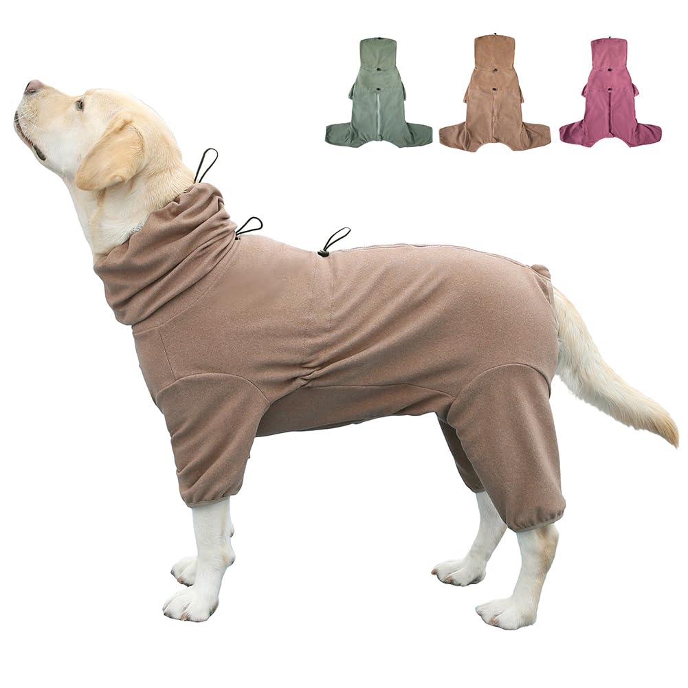 KOOGAL Pet Pajamas for Large Dogs,Extra Large Stretch, Suitable for Adult Dogs, Medium-Sized Dogs, Large Dogs Jumpsuit Four-Legged Dog Clothes, Dog Clothing. (Coffee, 6XL)