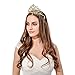 DcZeRong Gold Tiara Prom Crown Gold Prom Tiara Queen Tiara Crown Women Prom Crowns Pageant Tiaras