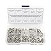 HVAZI Metric M2.5 Stainless Steel knurled Socket Head Cap Screws Kit;Screws Lengths from 4mm to 20mm;with Hex Nuts/Nylon Lock Nuts/Flat Washers