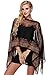Zeagoo Womens Paisley Print Chiffon Poncho Batwing Sleeve Tunic Top