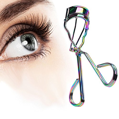 WOKOTO Colourful Eyelash Curler With Silicone Refill Pads Curling Eyelashes Kit With Colourful Scissors And Rose Gold False Eyelashes Applicator Tweezers Set