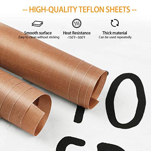 Teflon Sheet for Heat Press Transfer Sheet 18 Pack Non Stick 12"x16