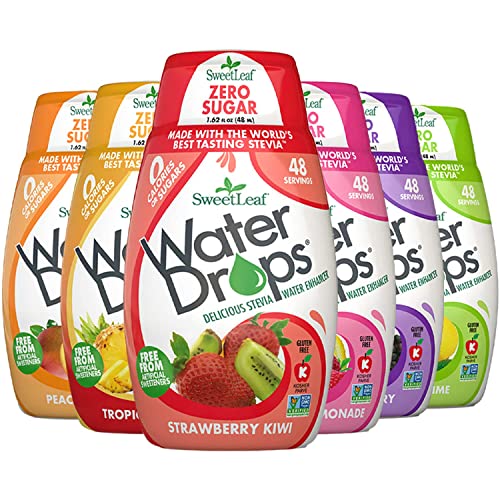 SweetLeaf Stevia Water Drops Water Enhancer Variety Pack, Sugar Free Stevia Water Flavoring
