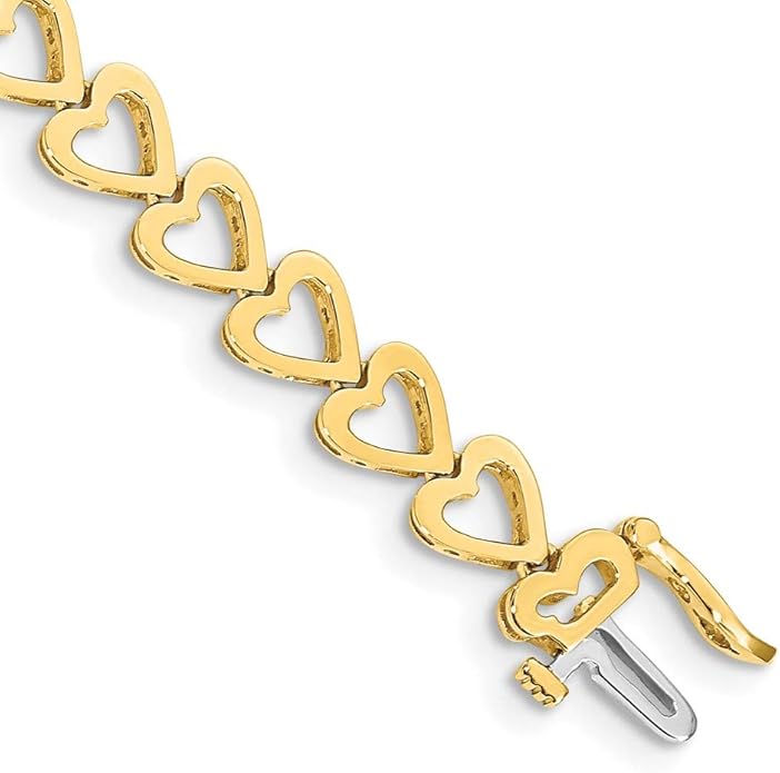 Amazon.com: Bracelet 14K Yellow Gold bracelet Add A Diamond Only 7 in 7
