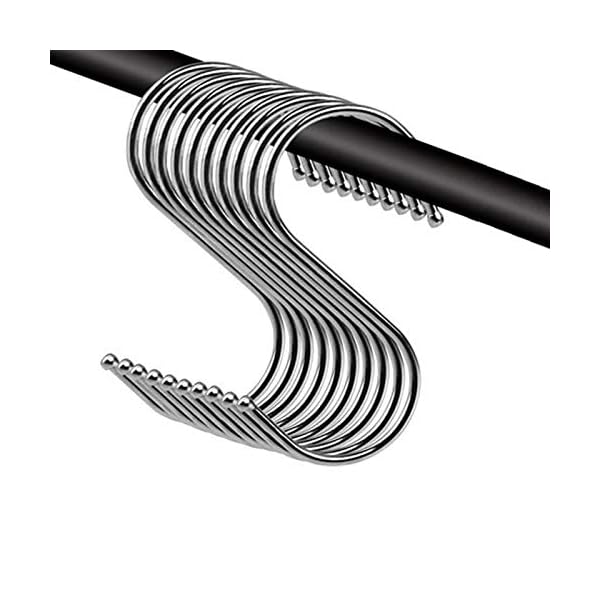 Allright 20 Stück S Haken Edelstahl 12cm Groß S-förmige Rostfreier Schwerlast Metallhaken zum Aufhängen Fleischerhaken…