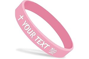 Personalized Silicone Wristbands,Custom Rubber Bracelets,Customized Text Rubber Wristbands for Events, Support, Gifts,Fundrai