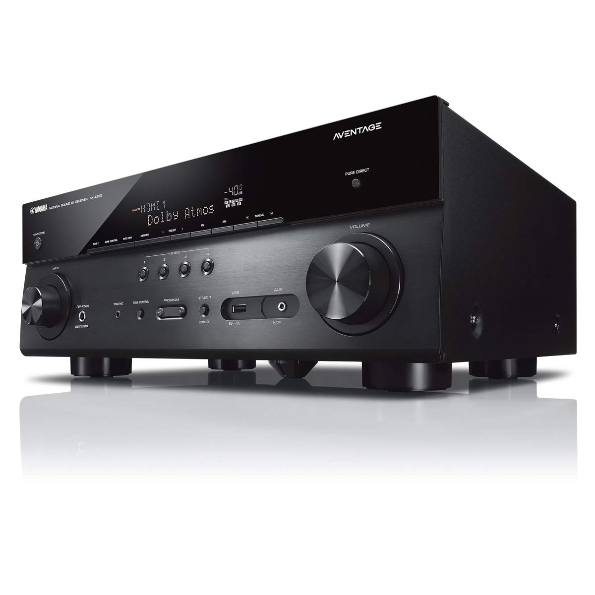 Yamaha AVENTAGE RX-A780 7.2-ch 4K Ultra HD AV Receiver with HDR Dolby Vision Dolby Atmos Wi-Fi Phono YPAO and MusicCast. Works with Alexa.