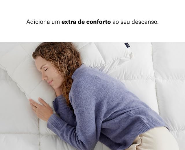 Pillow Top Casal Luuna Essential Microfibra, Down Alternative Ultra Soft, Capa Hipoalergênica, Lavável