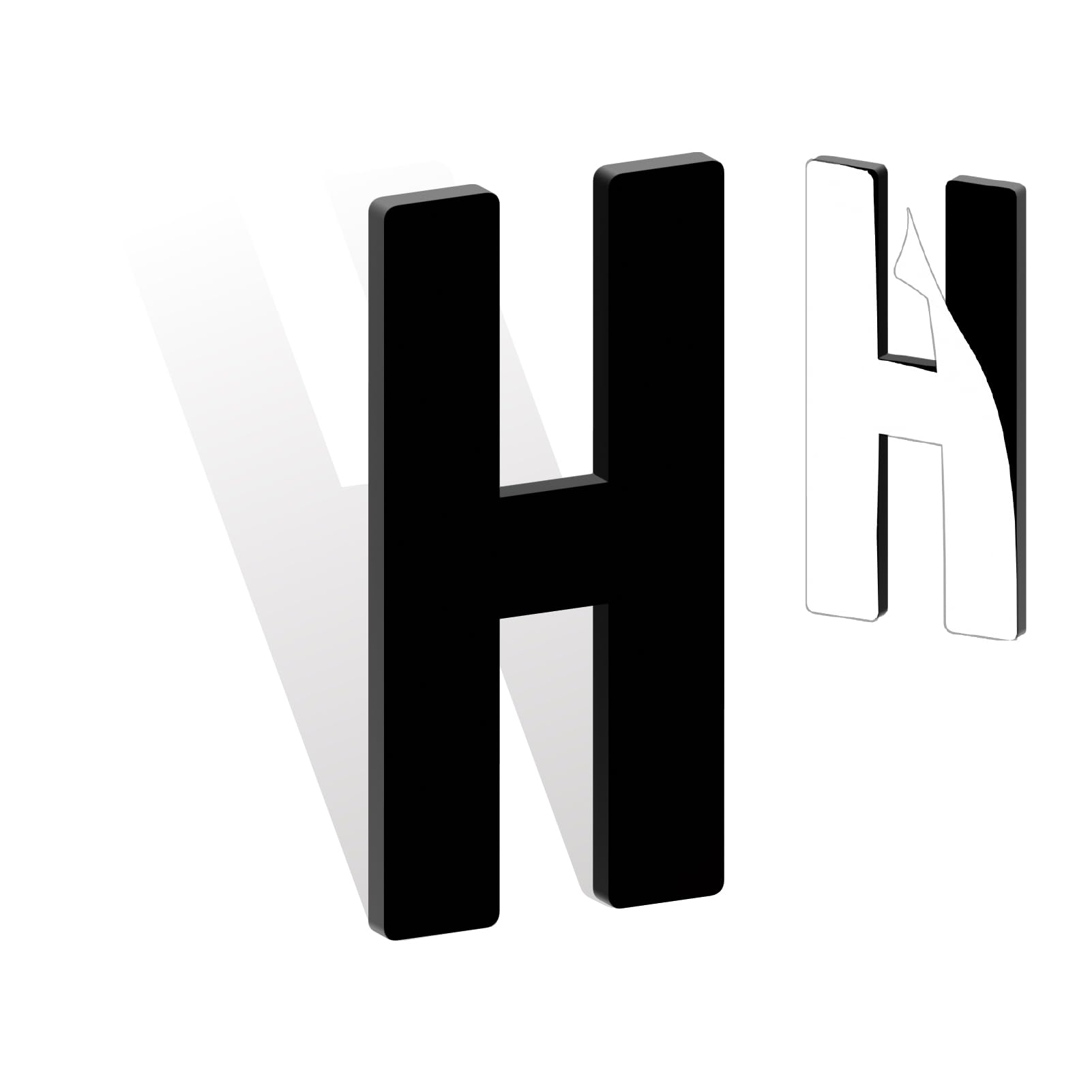 6 Inch Self Adhesive House Numbers, Acrylic Modern