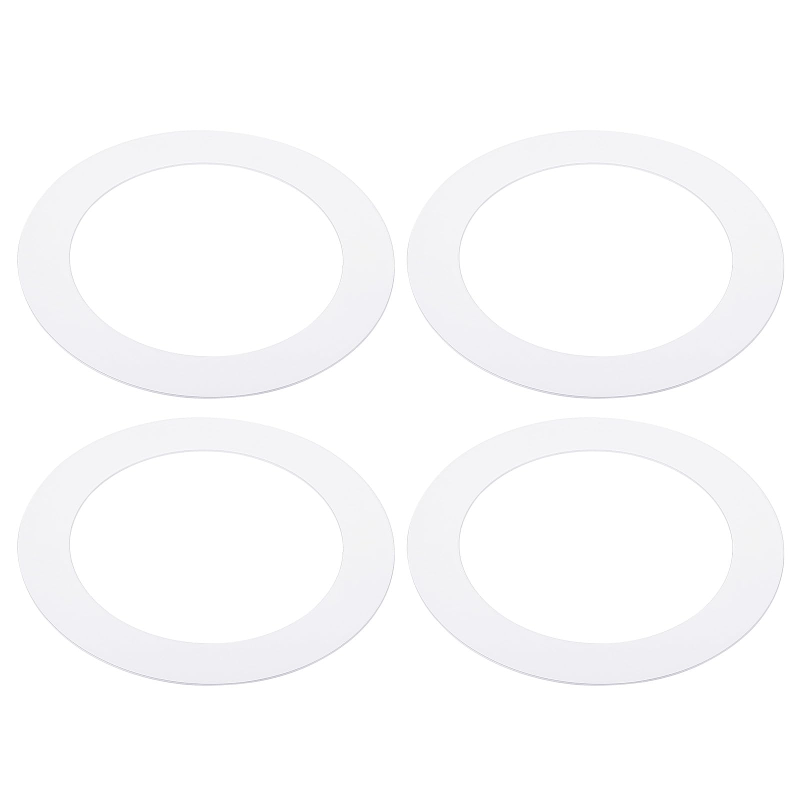 PATIKIL Goof Rings Inner Diameter 2.99", Outer Diameter 4.13", 4 Pcs Metal Goof Rings Cover Recessed Light Trim for Ceiling Wall Fixtures Can Lighting Down Light LED, Matte Finish White