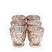 Hosley Set of 6 Metallic Rosegold Embossment Tealight Holder 3 Inch High. Ideal Gift for Wedding Party Favor Spa Home Bridal Reiki Meditation. W5
