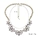 FitandWit FitWit Rhinestone Crystal Statement Choker Exaggerated Flower Fashion Costume Necklace Wedding Jewelry Women