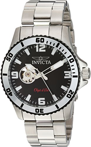 Invicta Men's 'Objet d'Art' Automatic Stainless Steel Casual Watch, Color:Silver-Toned (Model: 22624)