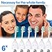 Jiuzhoudeal Toothbrush Replacement Heads Compatible with Philips Sonicare Electric Toothbrush, 6 Pack, White