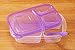 Health & Diet 3 Compartment Plastic Bento Lunch Box with Matching Combi Spoon - Set of 4
