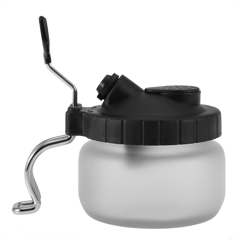 Garosa Airbrush Cleaning Kit for Spray Gun Nozzle Needle Brush Set with Glass Jar Bottle Holder Paint Tool