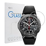 Samsung Gear S3 Classic/Frontier Screen Protector [2 Pack], Qoosea Ultra-Thin 2.5D 9H Hardness Crystal Clear Scratch Resistant Tempered Glass Screen Protector for Samsung Galaxy Gear S3 Smart Watch