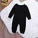 Baby Boy Girl Romper Milk Printed Long Sleeve Jumpsuit Playsuit Outfits (0-6 months, black)