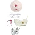 6.7 in Doll Clothes Compatible, Plush Clothes Set, Clothes for Doll, Cute Outfit Suitable, Doll not Included (Beige)