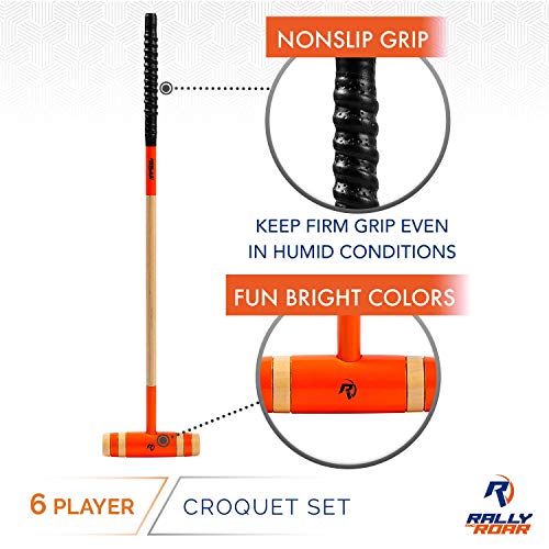 Rally and Roar Deluxe Croquet Game Set w/Carry Bag 6 Players 35