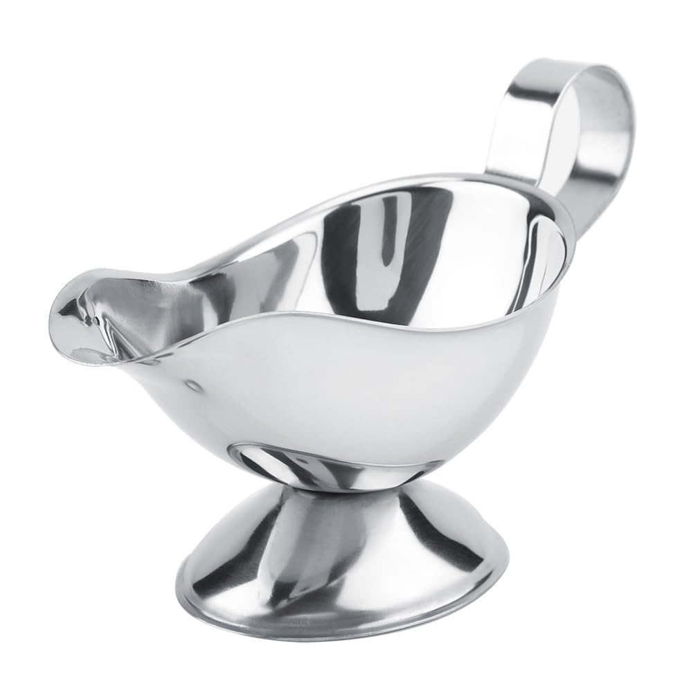 Stainless Steel Gravy Boat, 10oz Juice Bucket Dish Roasting Sauce Dish Mini Sauce Jug Sauce Cup with Handle for Juice Sauce Roasting Sauce