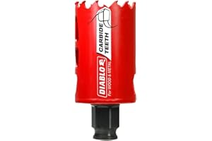 Diablo Carbide Teeth Hole Saw for Wood and Metal - Fits with Snap-Lock Plus Mandrel System, Tool-Free Plug Ejection - 1-5/8" Diameter, 2-3/8" Length - DHS1625CT