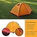 Weanas Backpacking Tent 2 Person Camping Tent 3 Season Ultralight Silicone Coating Double Layer Weatherproof Waterproof Aluminum Rod Anti-UV for Outdoor Hiking Travel Hunting Beach (Orange)