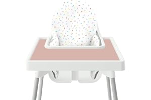 Kalovin High Chair Placemat for IKEA Antilop Baby High Chair, Silicone Placemats, High Chair Tray Finger Foods Placemat for Babies, Toddlers (Blush)