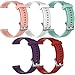 QGHXO Band for Garmin VivoActive 3, Soft Silicone Replacement Watch Band for Garmin VivoActive 3 / Garmin Vivoactive 3 Music/Garmin Forerunner 645 Music (5PCS Bands-Girl, Large)