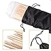 Mohy Marshmallow S'mores Roasting Sticks 36 Inch Long 5mm Thick Heavy Duty, 110 Pieces. Disposable Wooden Skewers w/Portable Cloth Bag, Perfect for Fire Pit Hot Dog Sausage Decoration, Safe for Kids