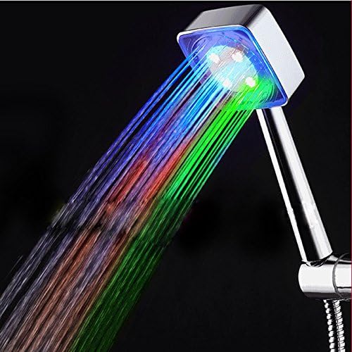 Goldwin bathroom shower head 7 LED Color changing handheld shower Power by running water,no batteries needed