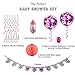 Baby Shower Decorations Girl - It 's a Girl Shower Letter Banner, Pink Confetti Balloons, Foot Shape Balloon, Swirls Hanging, Honeycomb Paper Ball, Easy to Decor for Princess Shower Party