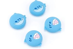 GeekShare Cute Silicone Joy Con Thumb Grip Caps, Joystick Cover Compatible with Switch/OLED/Switch Lite,4PCS - Little Shark
