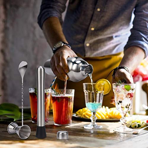 Cocktail-Shaker Bar-Werkzeug-Set, Edelstahl-Barkeeper-Set, Cocktail-Mixer mit Martini-Cobbler-Shaker, Boston-Shaker… – Bild 7