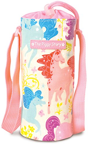 The Piggy Story 'Dancing Ponies' Child's Insulated Wipe-Clean Carry-Along Bottle Bag for 500ml Bottles
