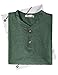 H2H Men's Casual Slim Fit Comfort Soft 3/4 Sleeve Henley Tee DarkGreen US L/Asia XL (CMTTS0205)