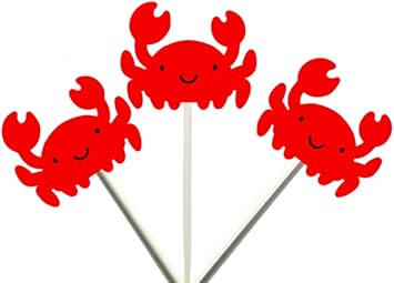 Amazon Com Crab Cupcake Toppers Crab Cupcake Toppers Crab