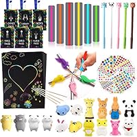 92Pcs Novelty Teacher Supplies for Classroom,Treasure Box Prizes for Classroom Organization,Hall Pass,Pencil Erasers,Reading Strips,Rainbow Scratch Paper,Teacher Stamps