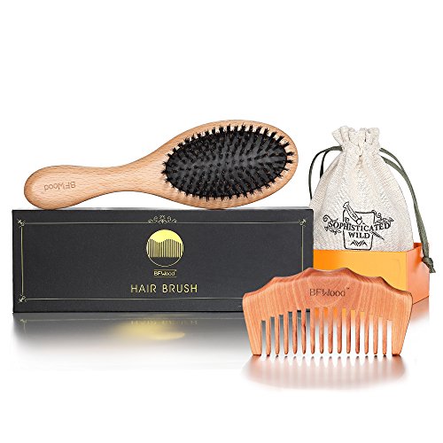 Buy Bfwood Hair Brush For Men Pure Soft Boar Bristle Hair Brush For
