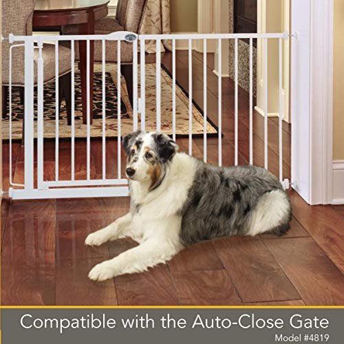 North States 11-Bar Extension for Auto-Close Baby Gate: Add extension for a gate up to 69.75" wide (Adds 31.25" width, Soft White) - Thumbnail 5